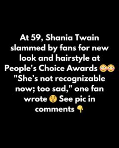 Shania Twain catches heat for blonde look at awards show